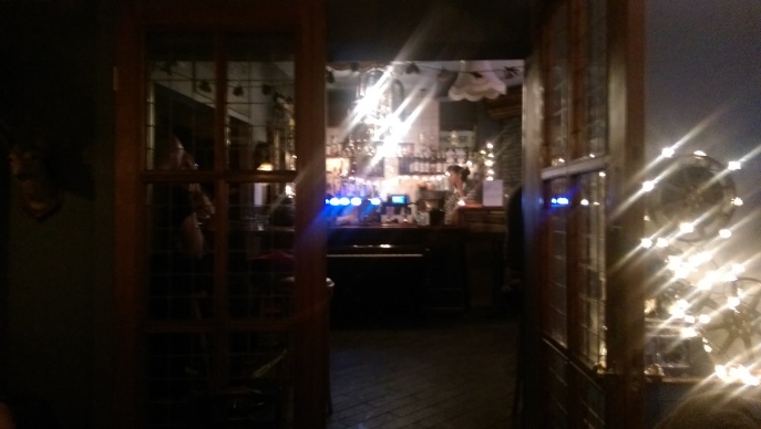 So much intrigue that I neglected to obtain an external photo, so here's the bar. We like bars.